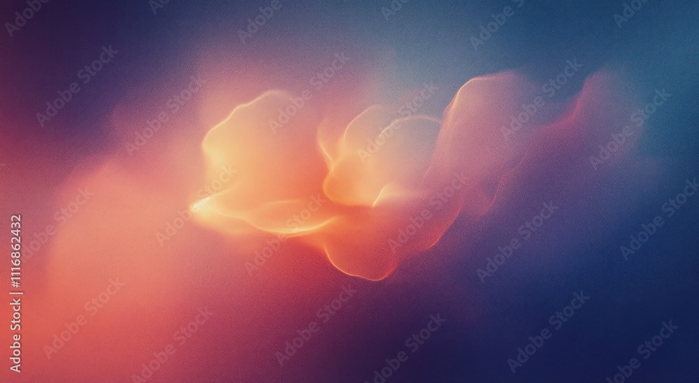 Poster abstract gradient background with pastel colors soft light warm glow blurred texture artistic design