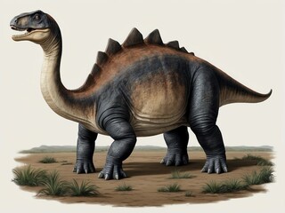 Obraz premium Stegosaurus on a blank background