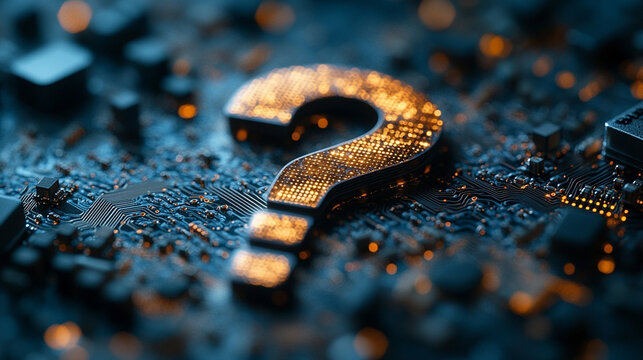 A floating technological computer chip glowing with a futuristic blue light surrounded by digital circuitry symbolizing innovation connectivity and advanced computing in a high-tech environment - Powered by Adobe