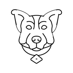 vaccination dog line icon vector. vaccination dog sign. isolated contour symbol black illustration