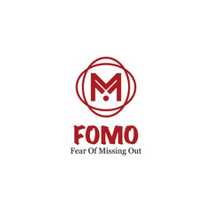 FOMO logotype. Alphabetical logo design with creative typography- FOMO. FOMO Fear Of Missing Out logo idea or it could be another abbreviation for your company