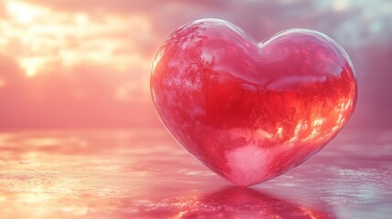 Beautiful Red Heart Symbolizing Love and Affection in Nature