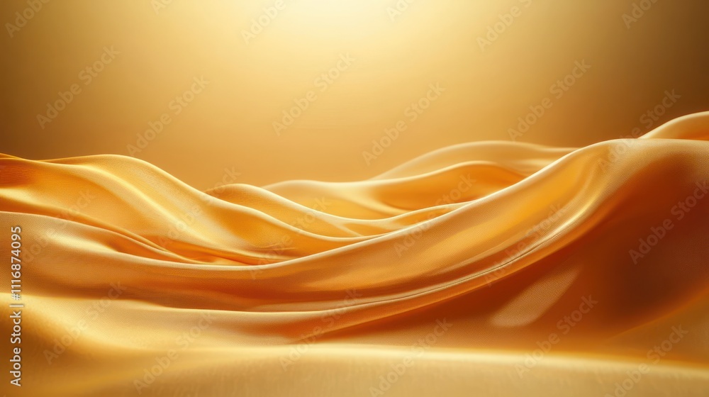 Aufkleber luxury golden fabric background for elegant display and presentation in studio setting