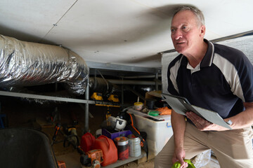 Home inspection under the house by Building Inspector