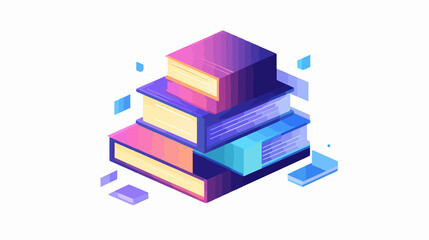 Fototapeta premium Workspace Organized with Books and Stationery Supplies Vector Illustration