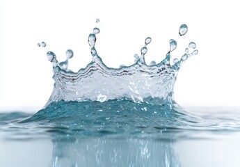 Splashing water droplet