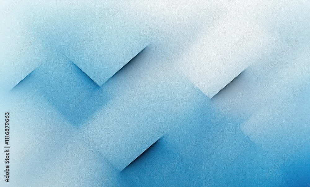 Poster light blue to white gradient abstract minimalist background with flat design and subtle shadows