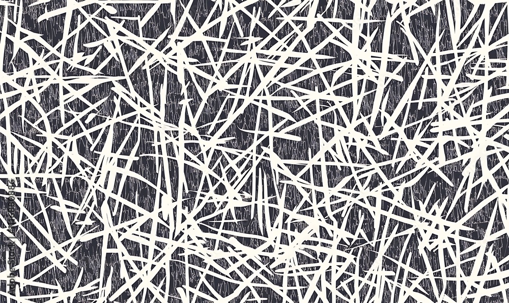 Poster abstract pattern of white lines on a dark background, creating a textured visual effect.