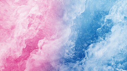 Naklejka premium A vibrant swirl of pink and blue foam, creating an abstract and dynamic visual effect.