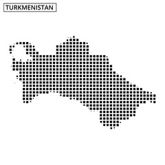 Fototapeta premium Map outline of a region with dotted patterns illustrating geographical features