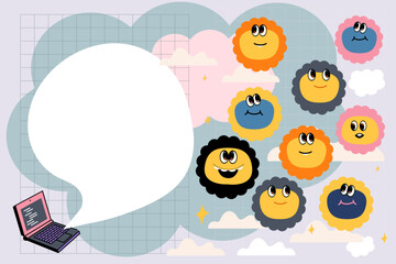 Kids Programming 2d Vector Image, Smile, Art, Create,  Learn, Coding.