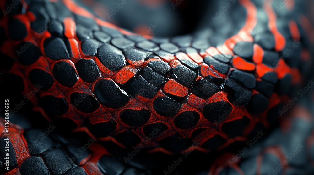 Poster a striking close-up reveals the mesmerizing patterns and textures of a serpent's skin, featuring dee