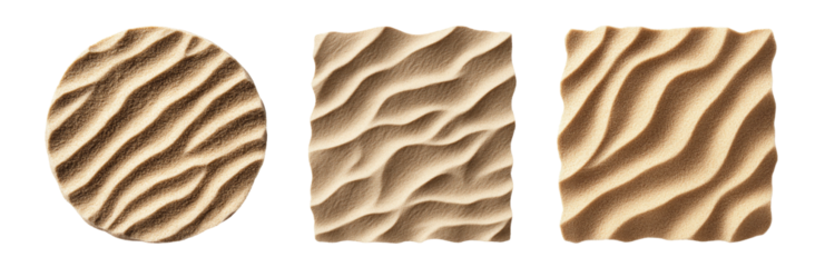 Exploring textured sand patterns from above a top-down view of natural landscapes