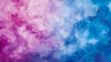 Fototapeta premium Abstract background with pink and blue smoke clouds.