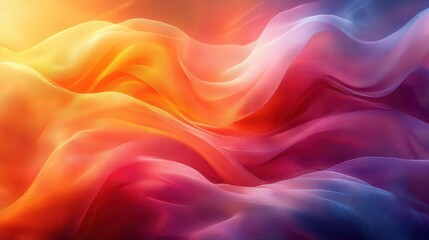 Obraz premium Vibrant abstract waves of color creating a dynamic, flowing texture.