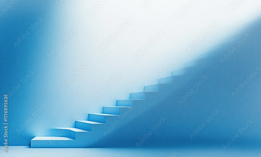 Poster light blue white gradient minimalist abstract background with subtle shadows and depth