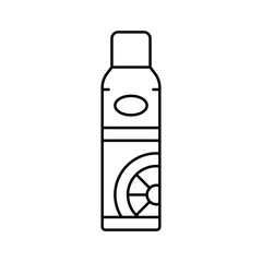 tire shine car care line icon vector. tire shine car care sign. isolated contour symbol black illustration