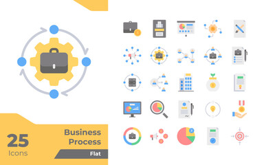 Business Process Flat Icons