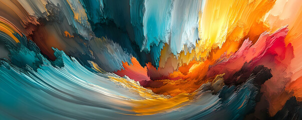 Abstract 3D Paint Swirl Background