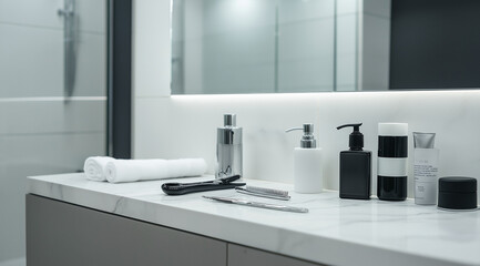Beard Grooming Kit Apparatus on a Surface: Precision Edging for the Perfect Trim