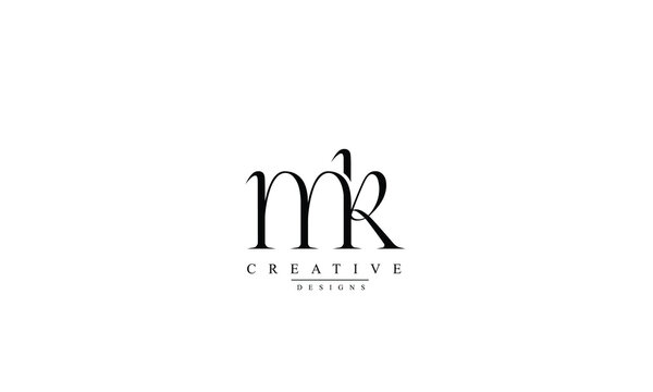 Alphabet letters Initials Monogram logo MK KMM K