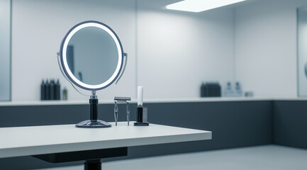 Grooming Accessories Sorted on a Stand: Classic Scissors for Timeless Appeal