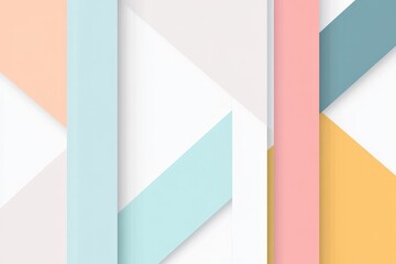 Obraz premium Minimalist graphic design with pastel shapes on a white background