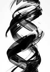 螺旋模様（墨絵風）