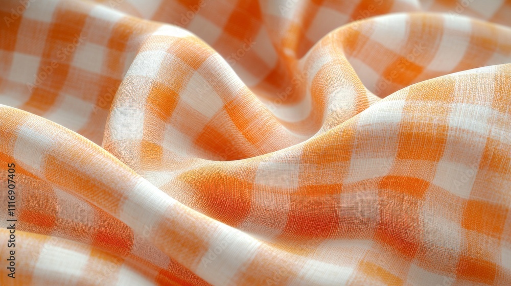 Poster the warm hues of orange and white intertwine in a delicate display, creating a mesmerizing fabric th