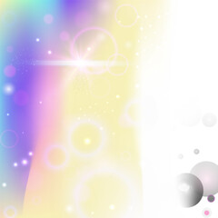 Fototapeta premium Girl Pattern. Purple Unicorn Background. Rainbow Hologram. Holographic Girlish Mesh. Pink Mystical Invitation. Blue Blurred Gradient. Kawaii Backdrop. Cute Girl Pattern.