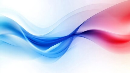Fototapeta premium Abstract Digital Artwork with Blue and Pink Flowing Wave Patterns and Soft Gradients