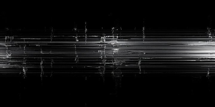 Seamless Black and White Abstract Grid Pattern with Depth and Texture for Vintage VHS and Static Noise Background