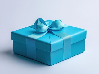 Obraz premium Blue Gift Box with Bow