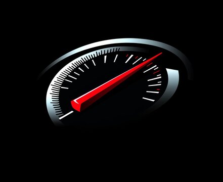 Speedometer Icon for Performance and Acceleration, High-Speed RPM Gauge Digital Graphic Design - Powered by Adobe