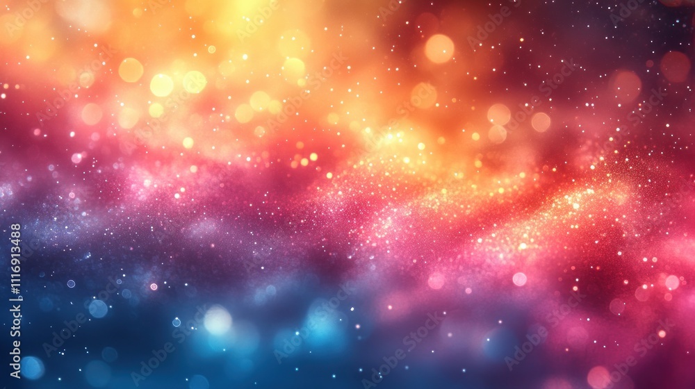 Poster pastel abstract bokeh background with soft lights and watercolor effect