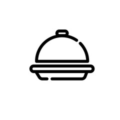 cover food with simple icon and minimalist line art, food illustration, food icon