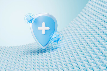 3d rendering antibiosis and  antiviral fabric