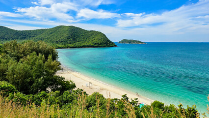 Beautiful untouched beaches and crystal-clear waters at Samae San Island in Thailand