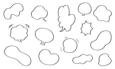 シンプルなフキダシイラストセット