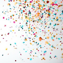 Colorful Confetti Celebration Festive Party Falling Squares