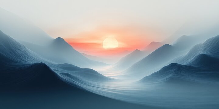 minimalistic abstract artwork smooth gradient dark gray light shades tranquility symmetry soft diffused lighting modern minimalism