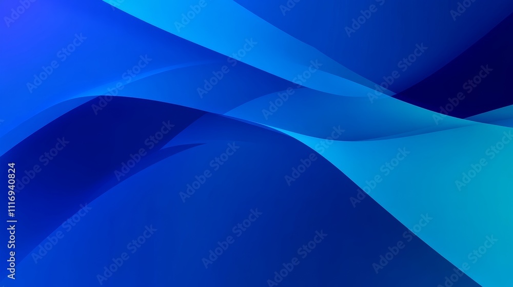 Poster blue geometric abstract background gradient shapes modern dynamic vibrant design technology