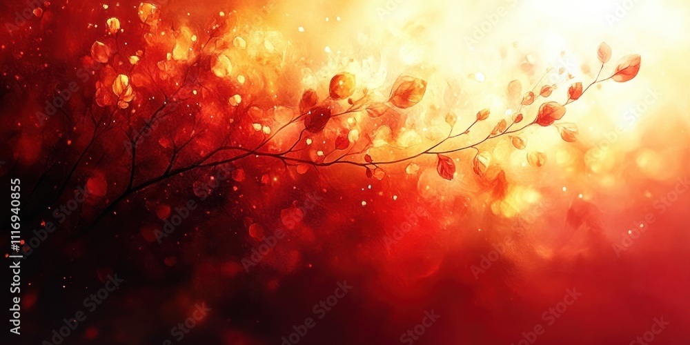 Aufkleber abstract warm color gradient bokeh background with grainy texture and ethereal atmosphere in black o