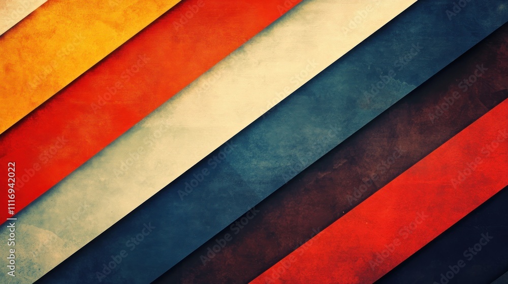 Poster abstract diagonal stripes of colorful textured background