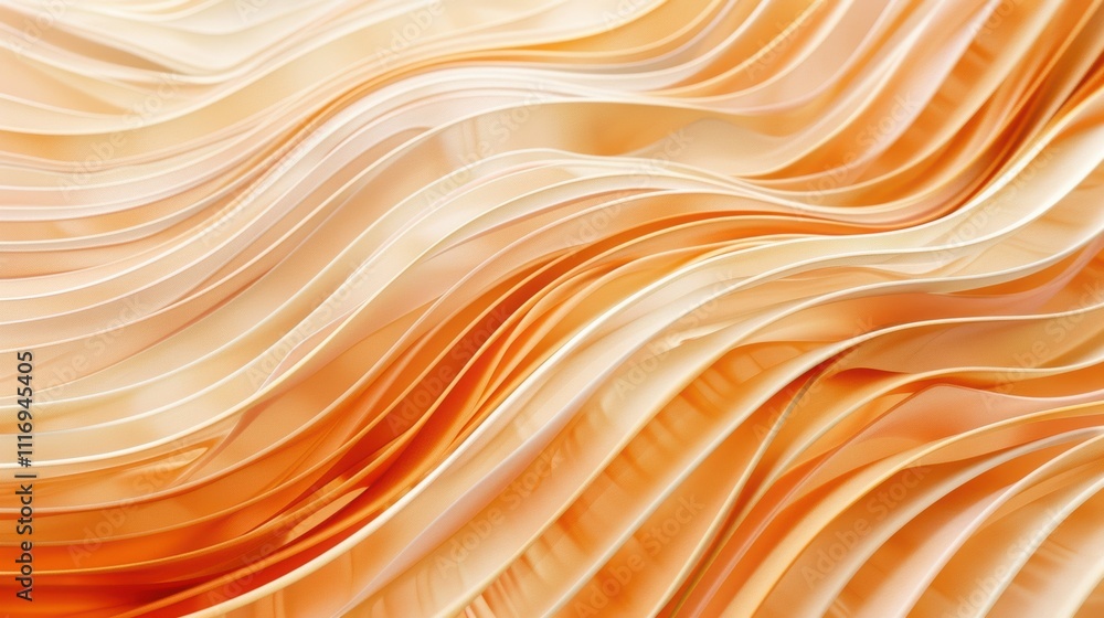 Poster abstract flowing waves in warm orange tones create a soothing visual effect.