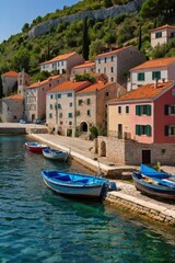 Fototapeta premium The image was taken in the small coastal town of Moscenicka Draga, Croatia