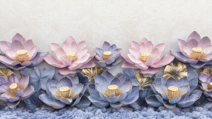 Serene Purple and Pink Lotus Flower Bloom