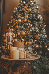 Cozy Christmas atmosphere in the house, background