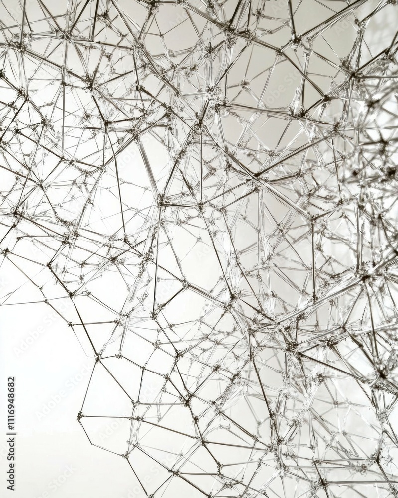 Poster abstract structure resembling a network or molecular formation.