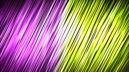 Fototapeta premium Abstract diagonal lines in purple and green.